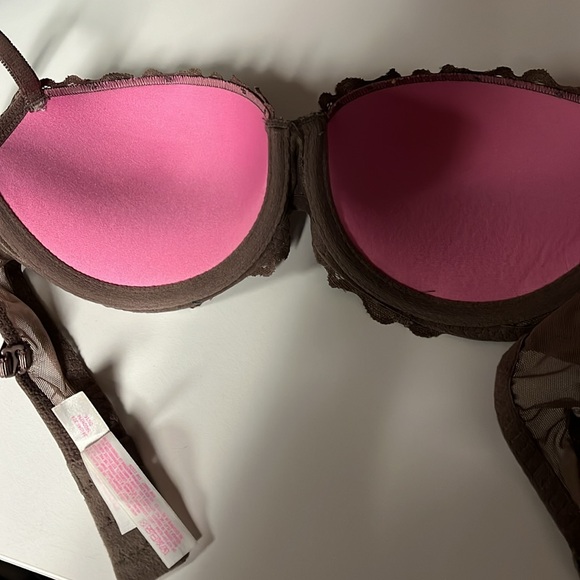 Brown scallop bra PINK BRA - Picture 2 of 3